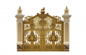Cổng nhôm đúc mẫu C-204